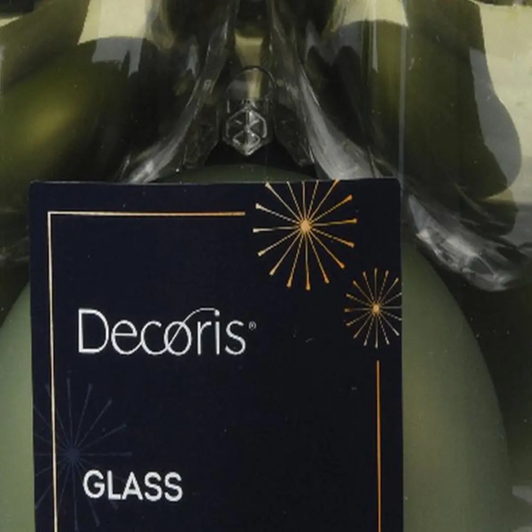 Decoris Kerstbal Glas Ø8cm Rosemarijn - 6 Stuks - afbeelding 2 van 3