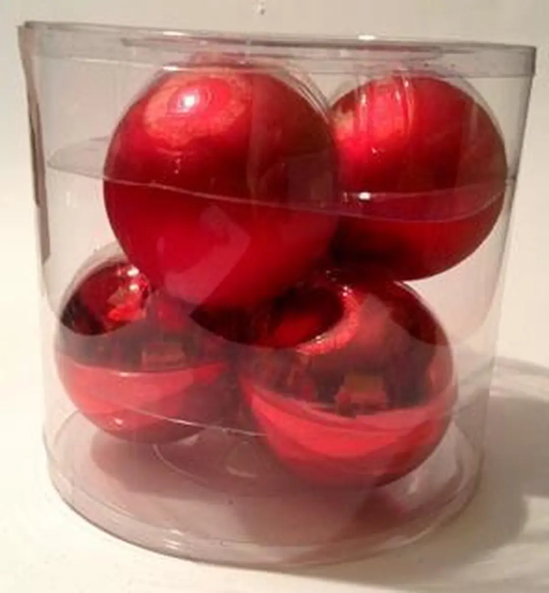 Decoris Kerstballen Glas 8cm - Rood - afbeelding 5 van 5