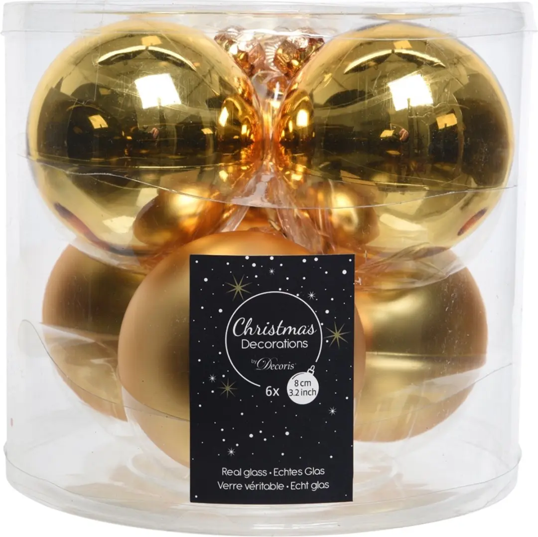 Decoris Kerstballen Glas 8cm