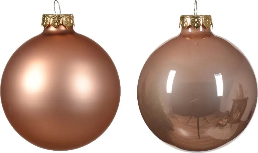 Decoris Kerstbal Glas Ø8cm Roze