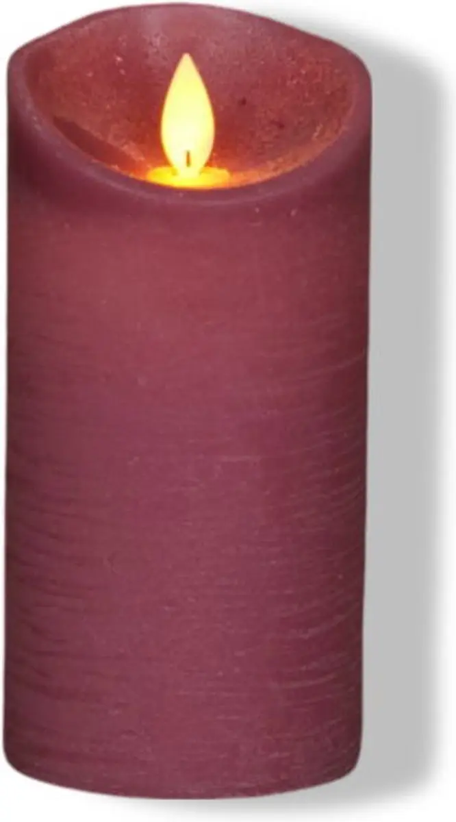Anna's Collection Led Kaars Oudroze H15xD7,5cm - Warm wit licht