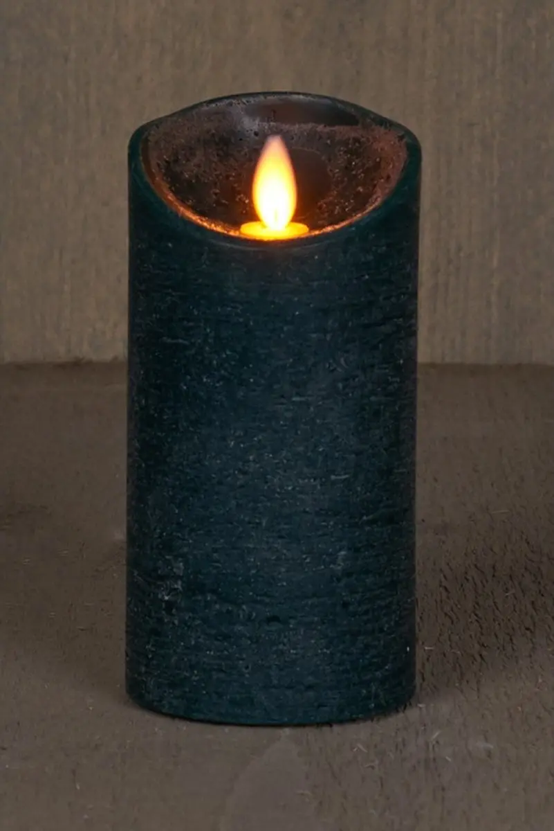 Anna's Collection Led Kaars Stompkaars 15x7,5cm - Antiek Groen