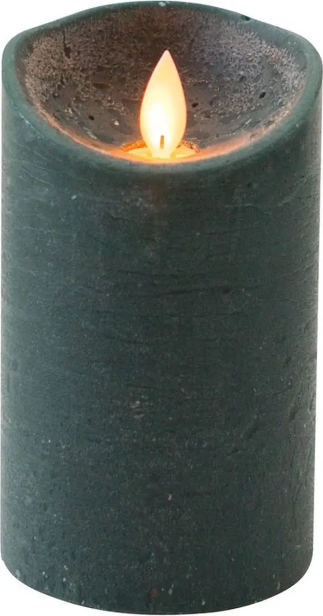 Anna's Collection Led Kaars Antiek Groen H12,5xD7,5cm