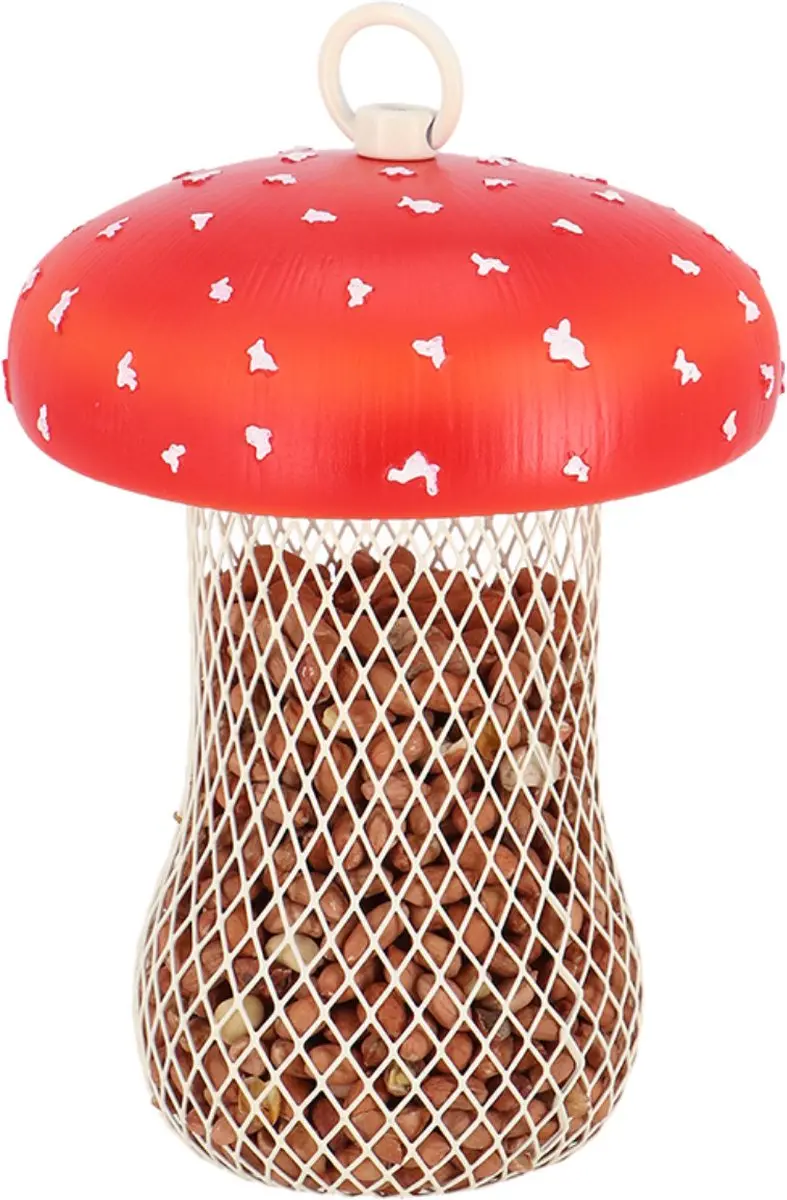 Esschert Design Voedersilo Noten Fungi - Rood