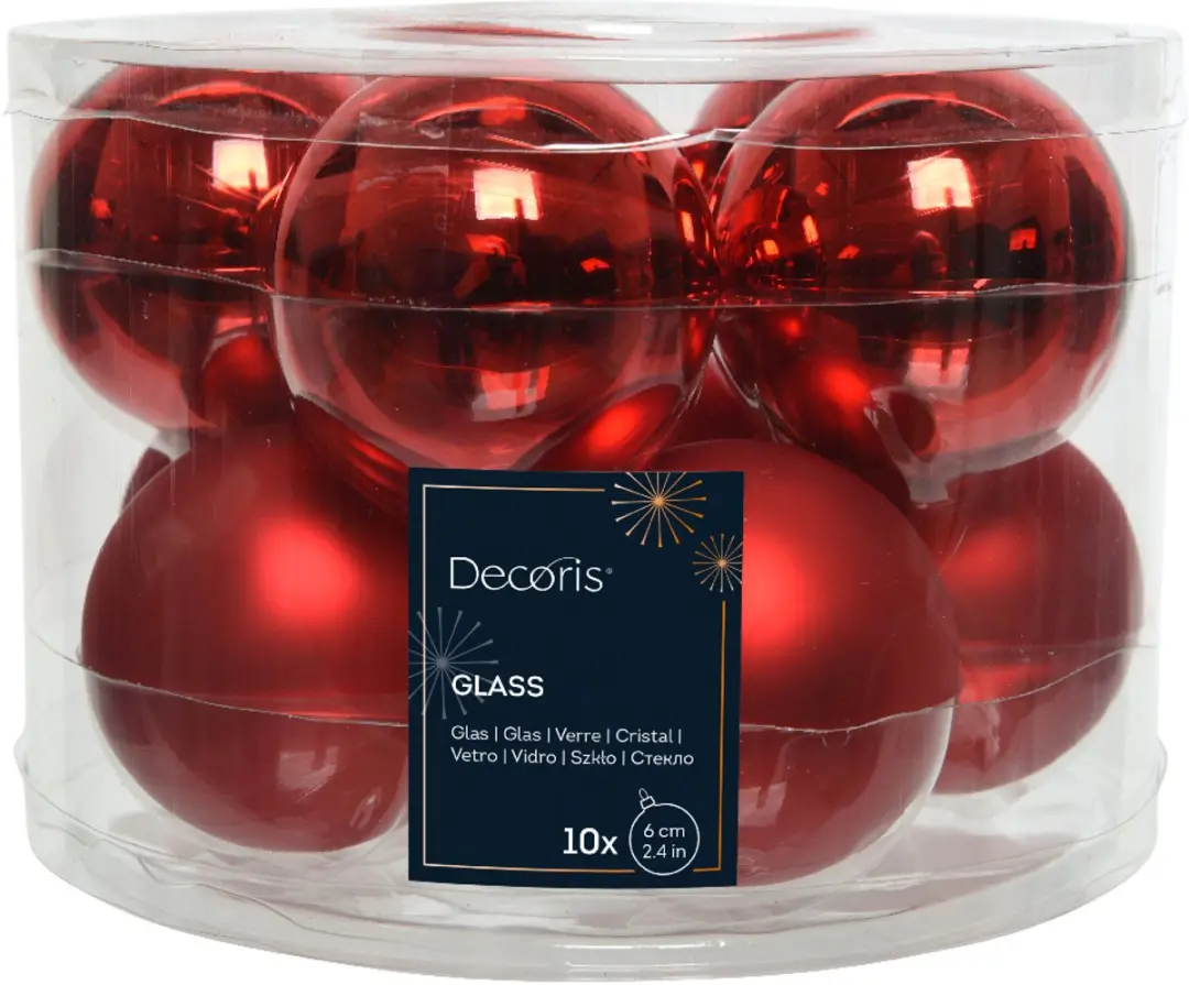 Decoris Kerstballen 6cm