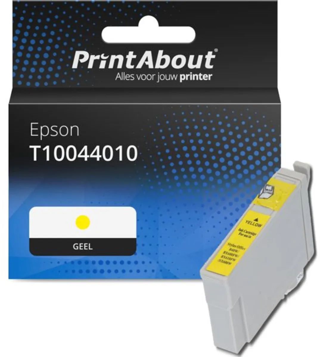 PrintAbout T10044010 Inktcartridge Geel - 18ml - o.a. Epson XP-4150