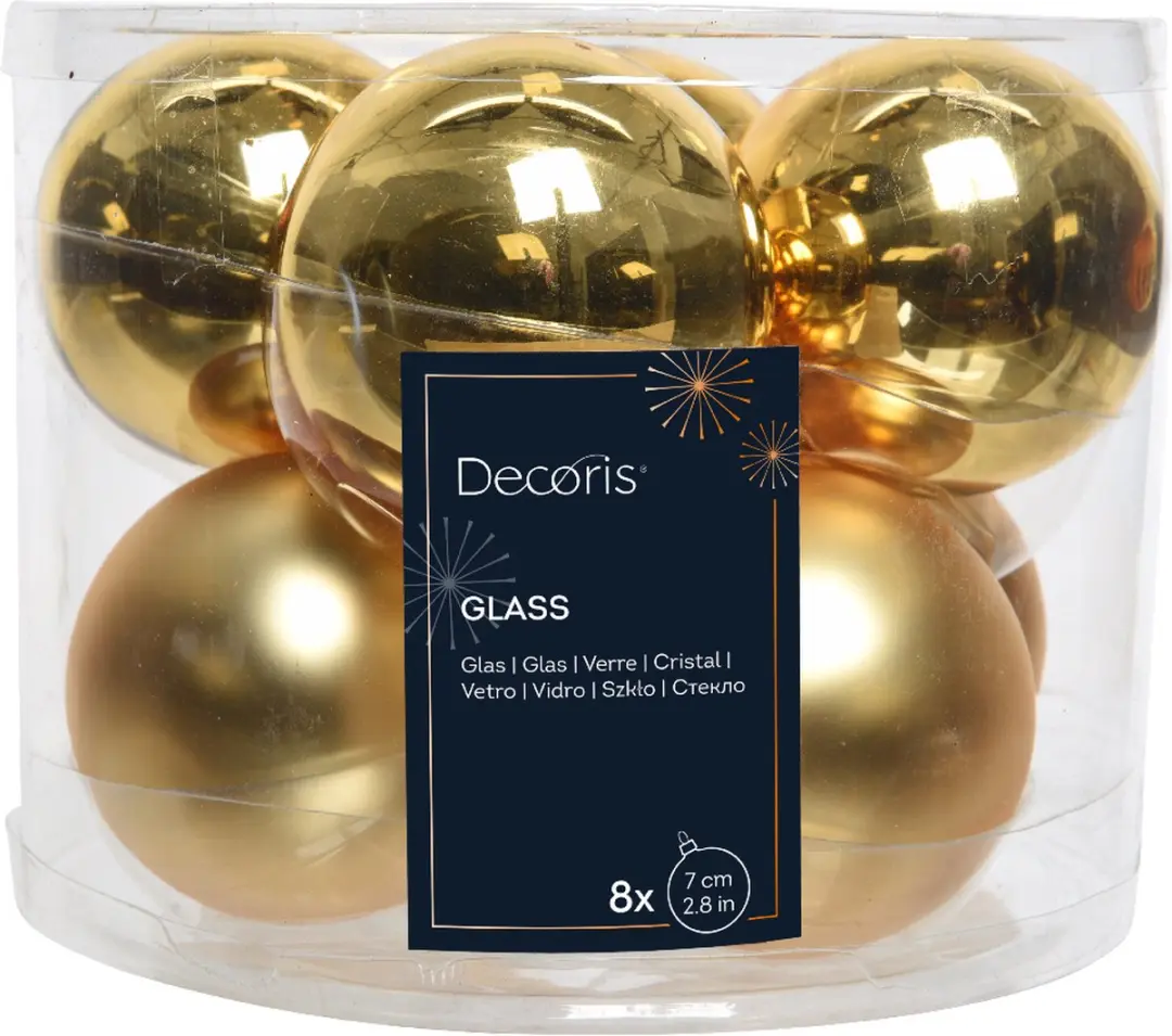 Decoris Kerstballen Goud 7cm