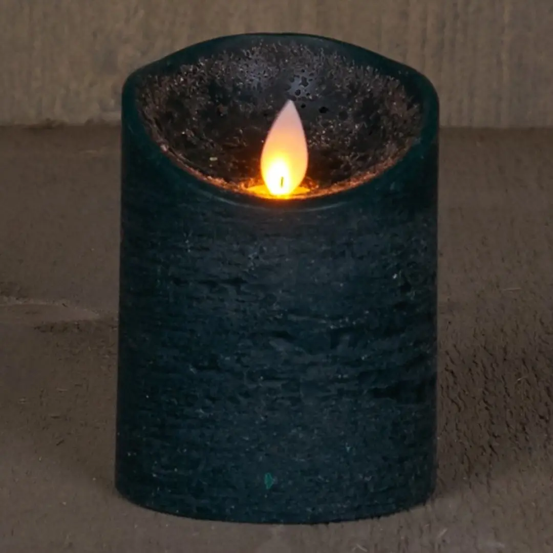 Anna's Collection LED Stompkaars Antiek Groen - Bewegende vlam
