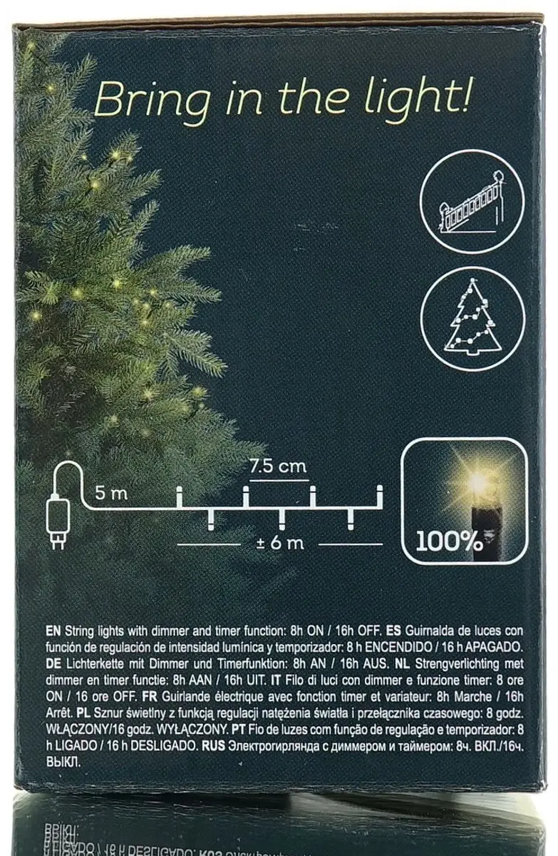 Lumineo Buiten Kerstverlichting 6m - 80 LED Soft Gold 2700K - IP44