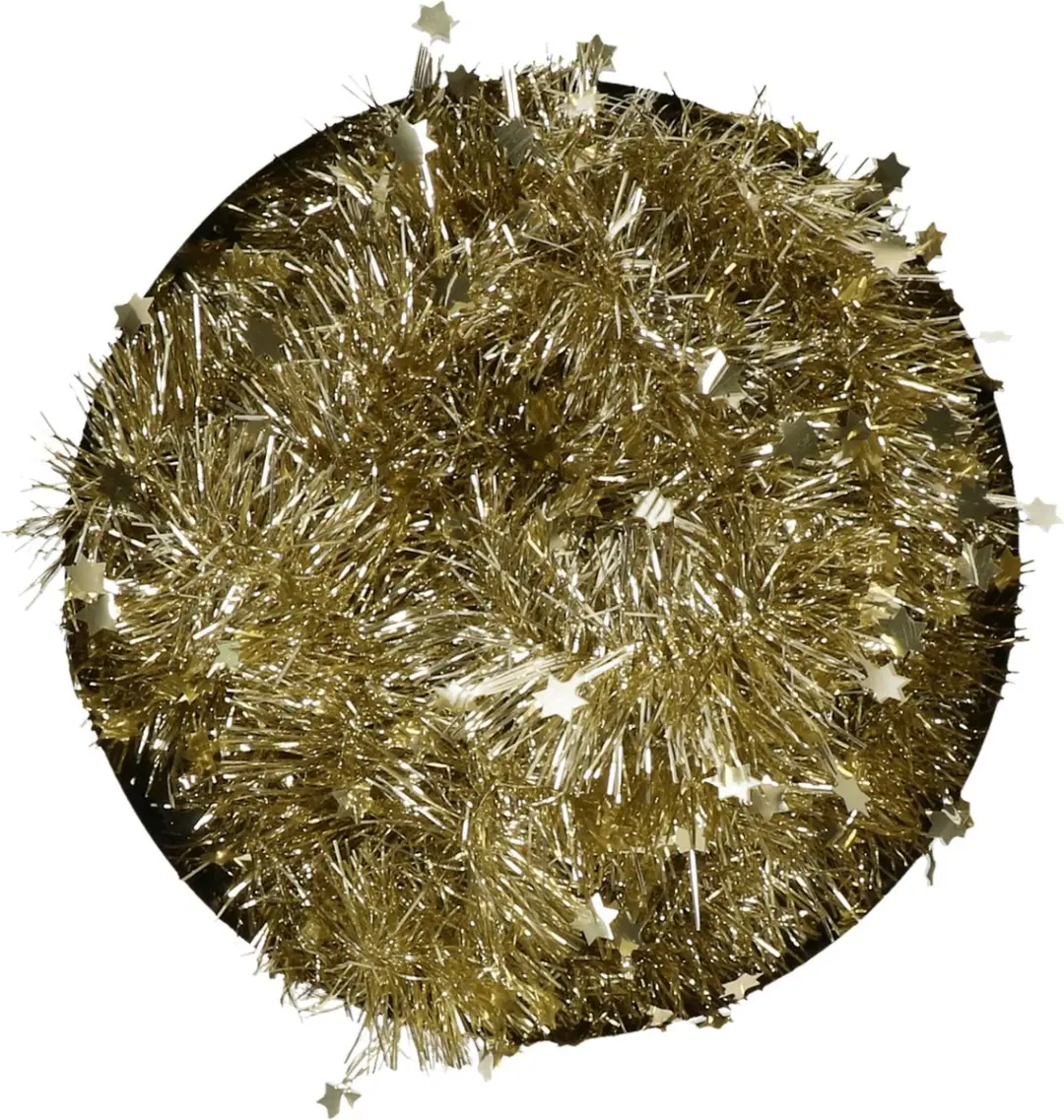 Decoris Guirlande Ster Lametta 270cm - Goud