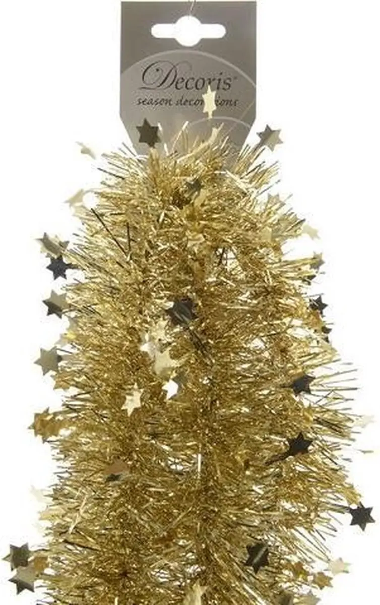 Decoris Guirlande Ster Lametta 270cm - Goud