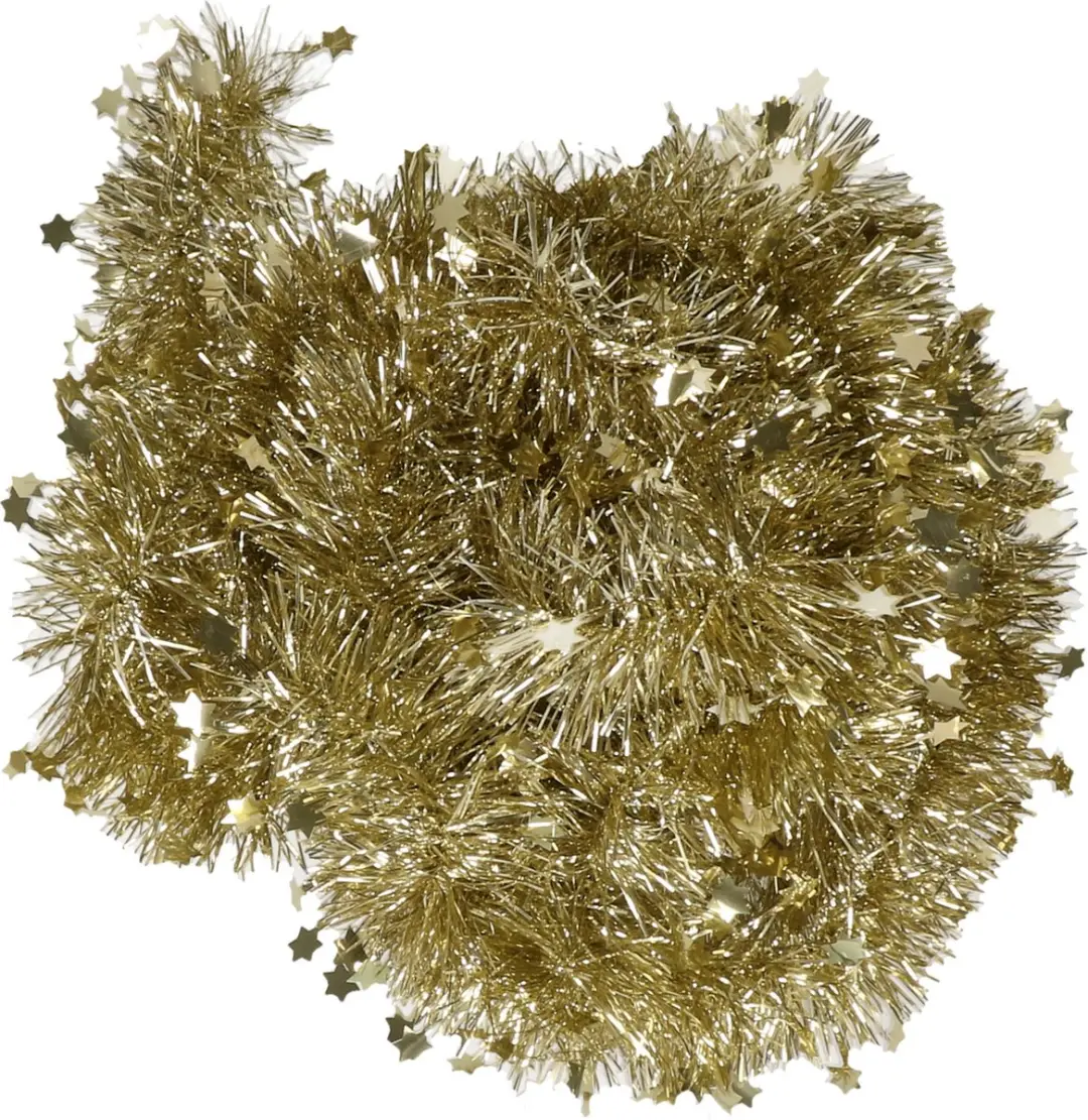 Decoris Guirlande Ster Lametta 270cm - Goud