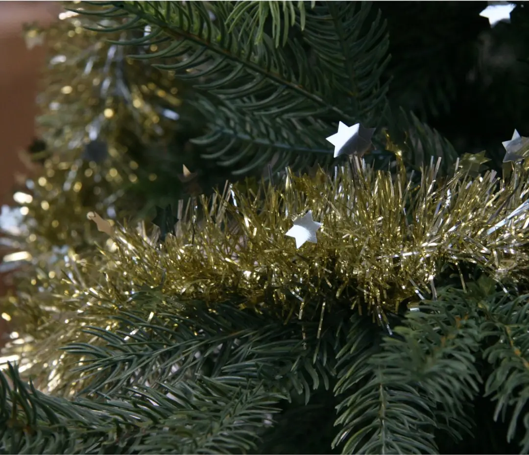 Decoris Guirlande Ster Lametta 270cm - Goud