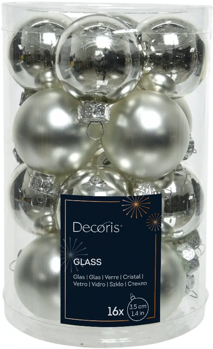 Decoris Kerstballen Set 16-delig