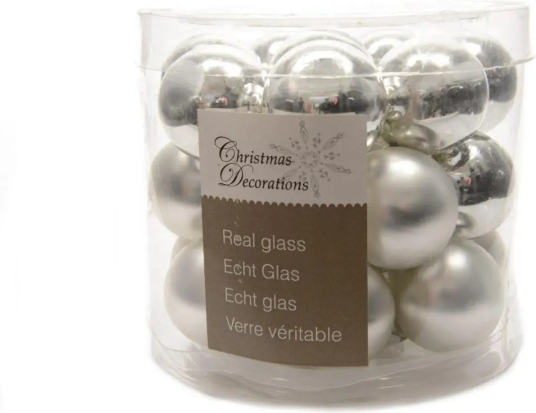 Decoris Kerstballen Set 16-delig - Glas - Ø3,5cm