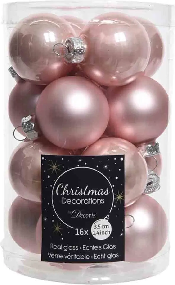 Decoris Kerstballen Set 16-delig