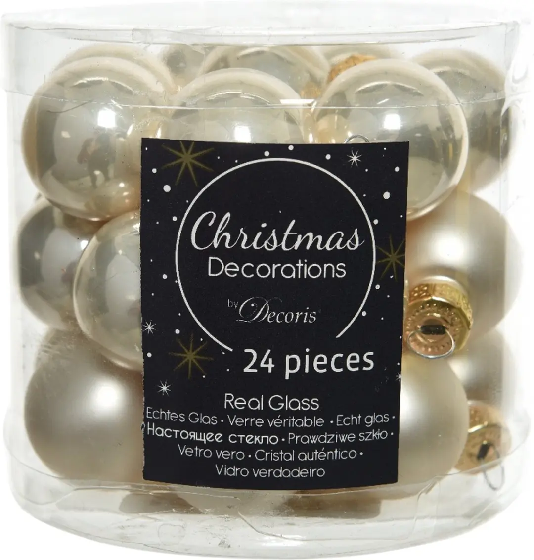 Decoris Kerstballen Mini Parel Multi