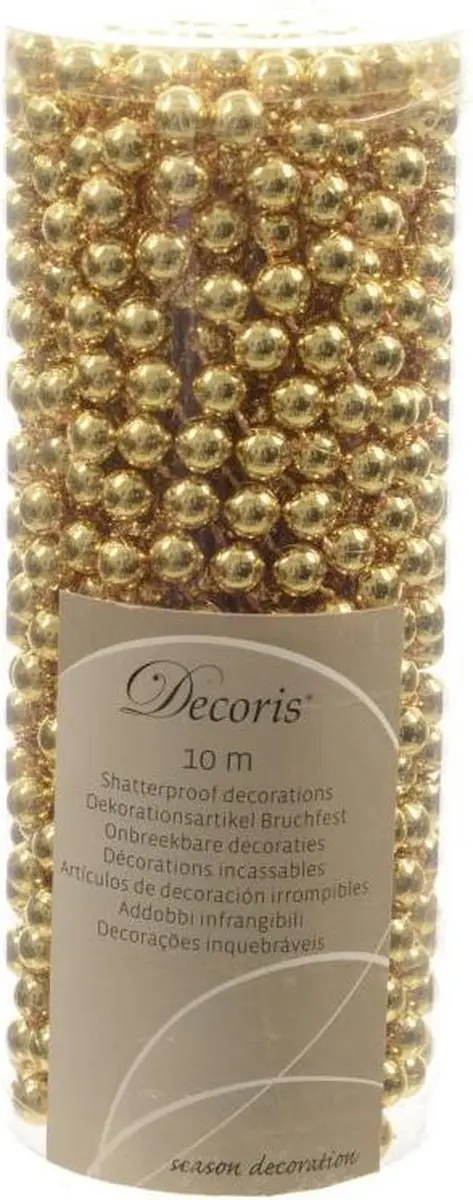 Decoris Kralenketting 8mmx10m - Licht goud