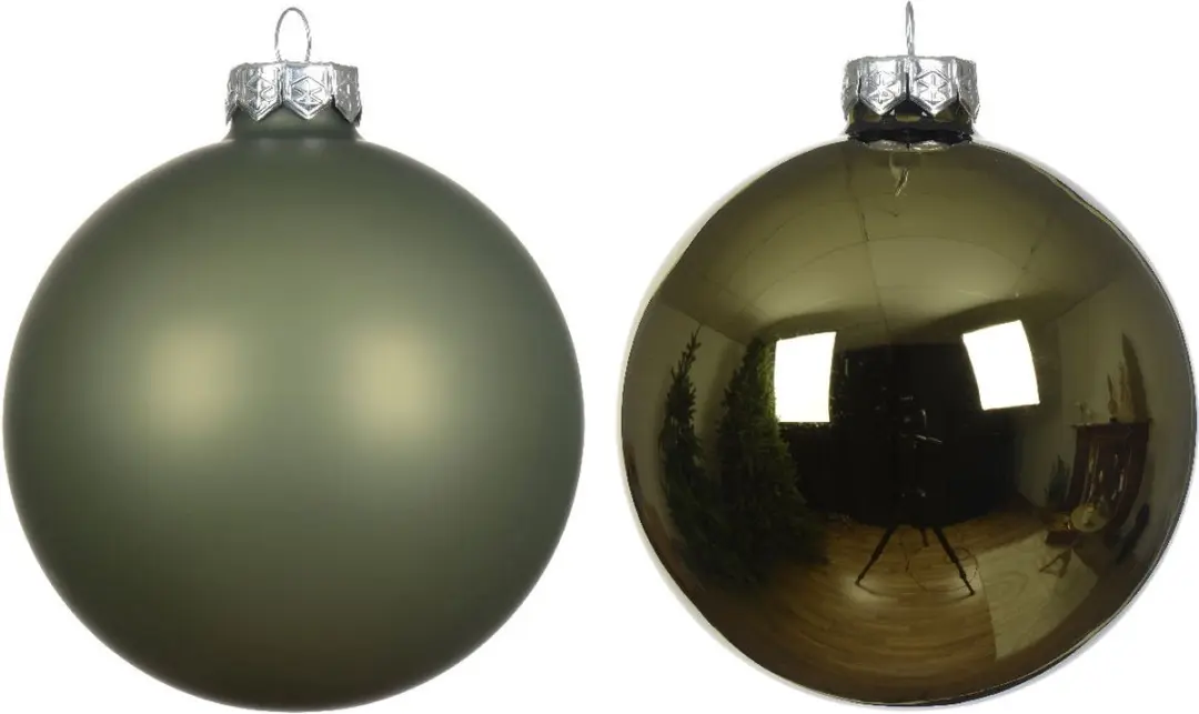 Decoris Kerstbal Glas Ø2.5cm - Groen - 24 Stuks