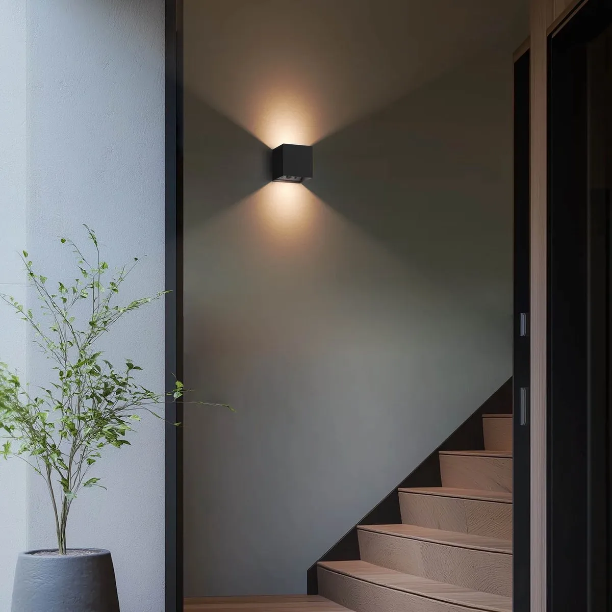 LEDVION Oplaadbare Wandlamp met Sensor 150 Lumen - Zwart