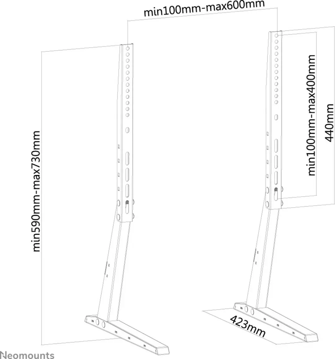 Neomounts FPMA-D1240BLACK Monitorarm 70" - Zwart - afbeelding 6 van 6