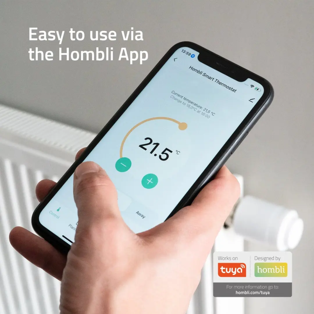 Hombli Slimme Radiatorknop Thermostaatkraan M30 - Wit