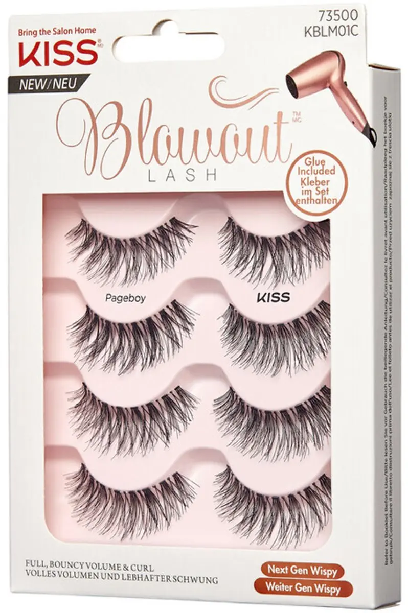 Kiss Blow Out Lash Kunstwimpers - Zwart - x4 - afbeelding 2 van 4