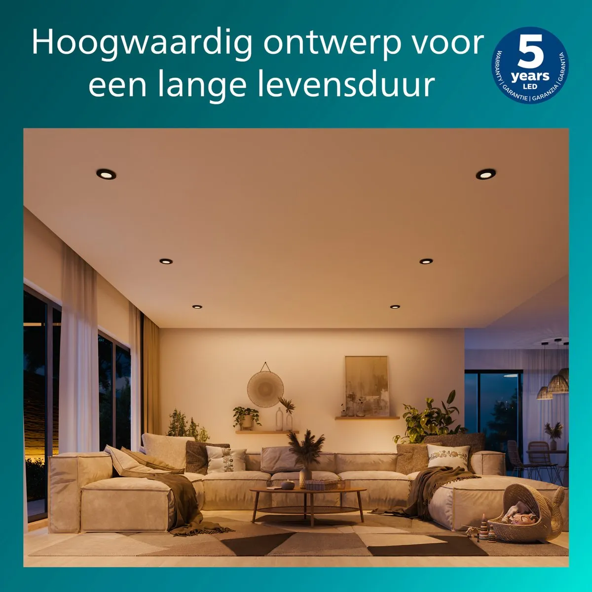 Philips Peridot Inbouwspot GU10 7W - Zwart - afbeelding 6 van 6