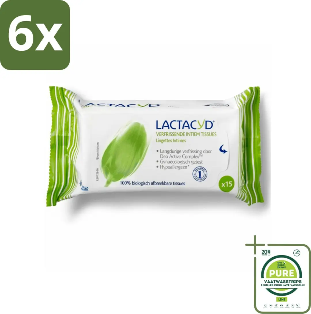 Lactacyd Tissues Verfrissend 15 stuks per verpakking