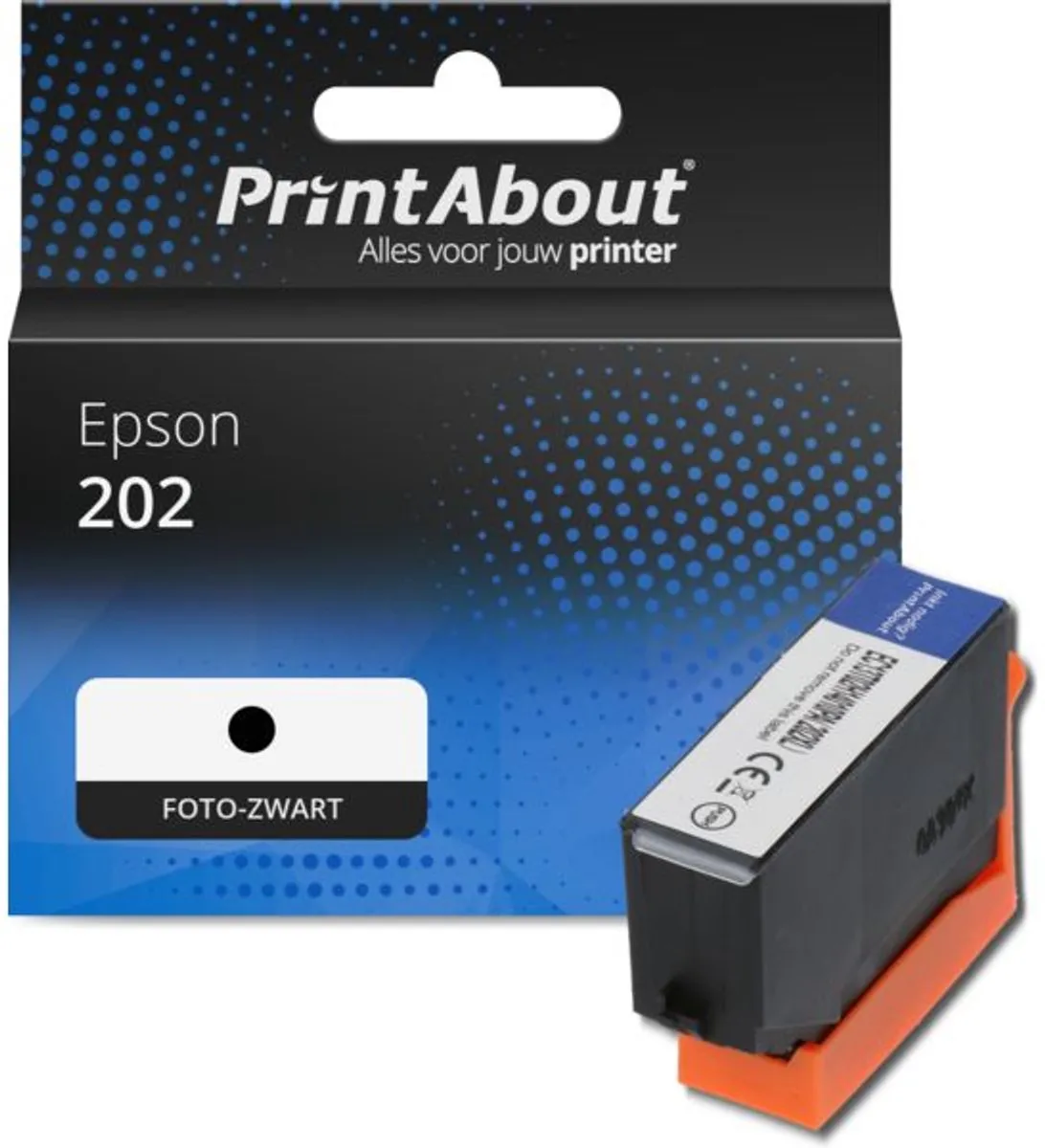 PrintAbout Epson 202 Foto-zwart Inktcartridge C13T02F14010