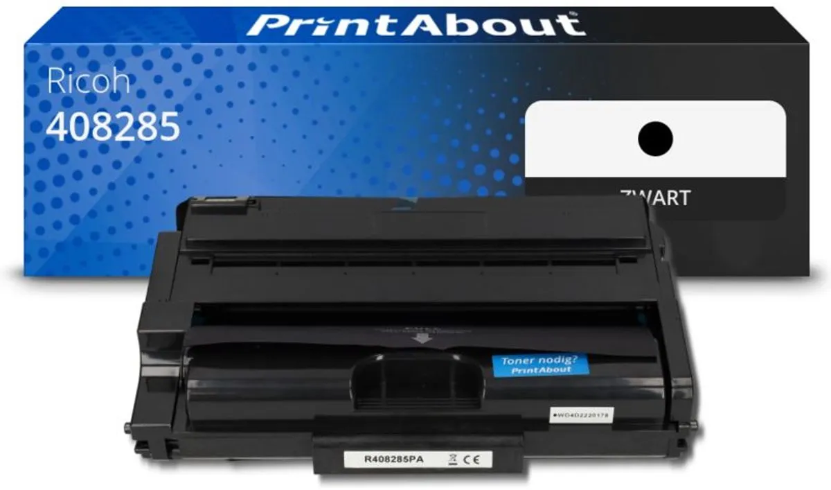 PrintAbout Toner 408285 Zwart - 8.000 pagina's - o.a. Ricoh