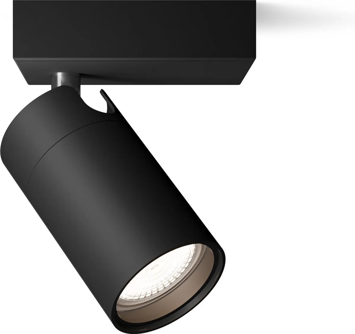 Philips Idris Opbouwspot Zwart - Warmwit GU10 4.6W