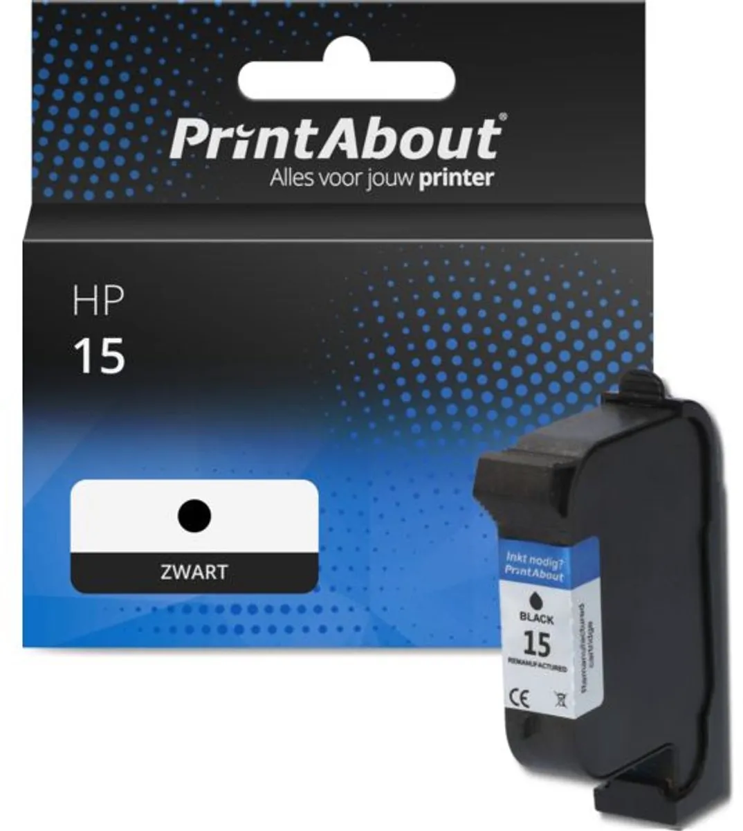 PrintAbout Inktcartridge C6615DE Zwart - 44ml - o.a. HP OfficeJet