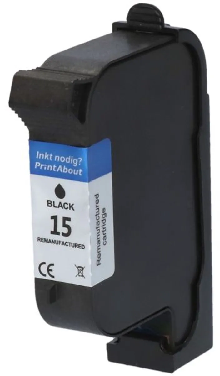 PrintAbout Inktcartridge C6615DE Zwart - 44ml - o.a. HP OfficeJet
