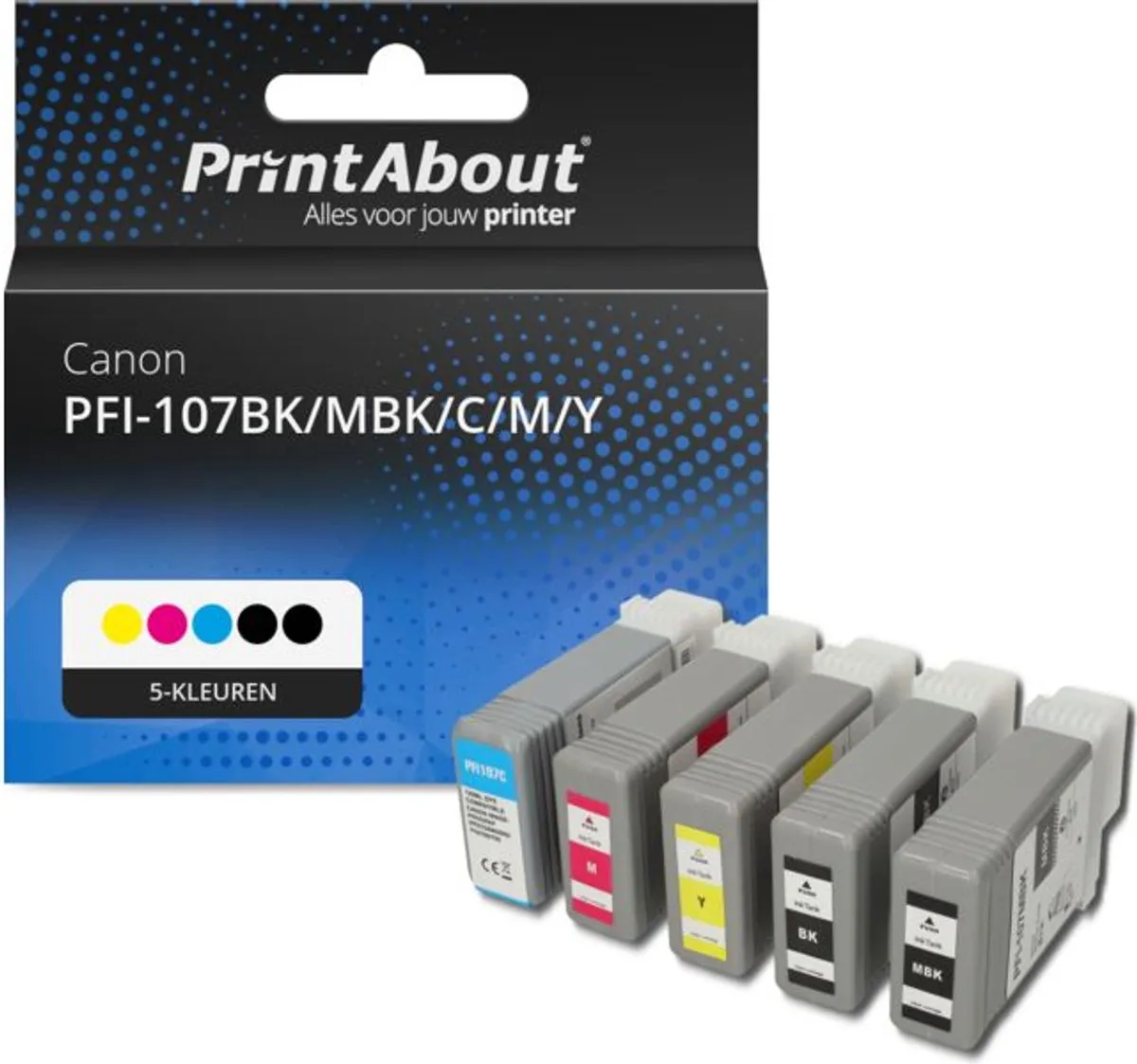 PrintAbout Canon PFI-107 Inktcartridges 4-kleuren
