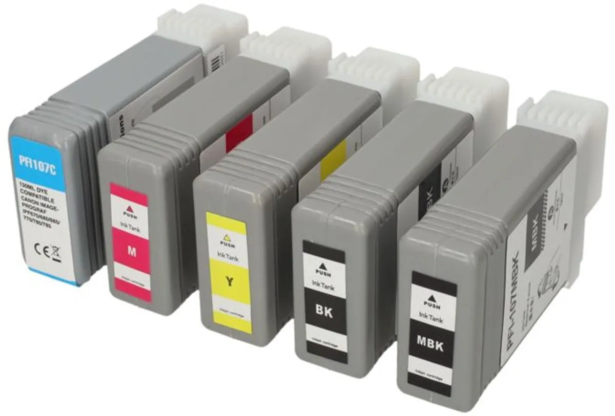 PrintAbout Canon PFI-107 Inktcartridges 4-kleuren - 5 Stuks