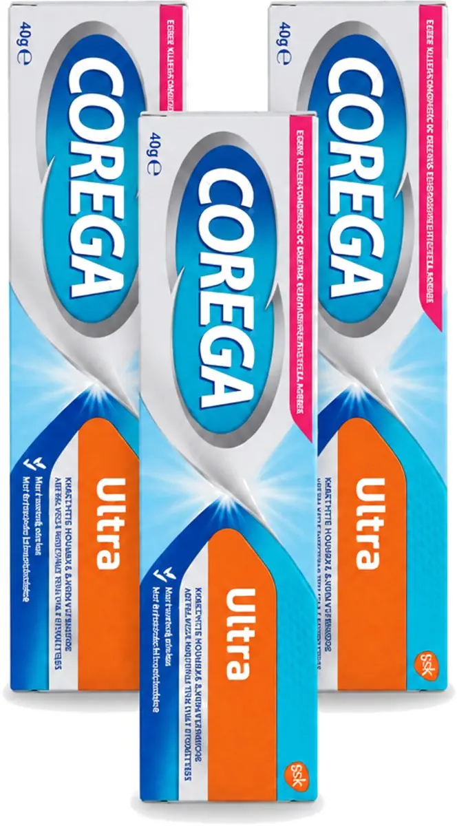 3 x Corega Ultra Kleefcrème