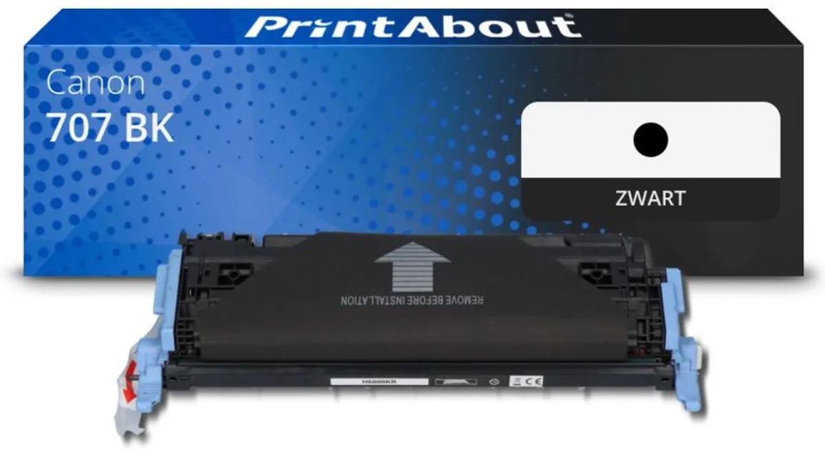 PrintAbout Canon 707 BK-PA Toner - 2.850 Pagina's - Zwart