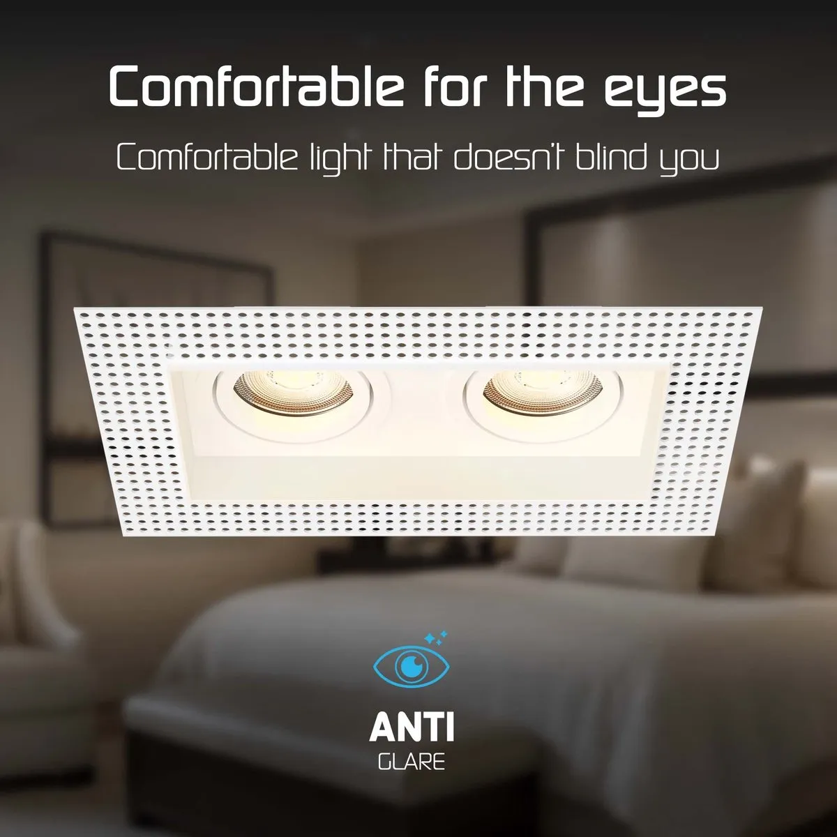 LEDVION Trimless LED Inbouwspot 130x130mm - Wit - 3W - 2700K