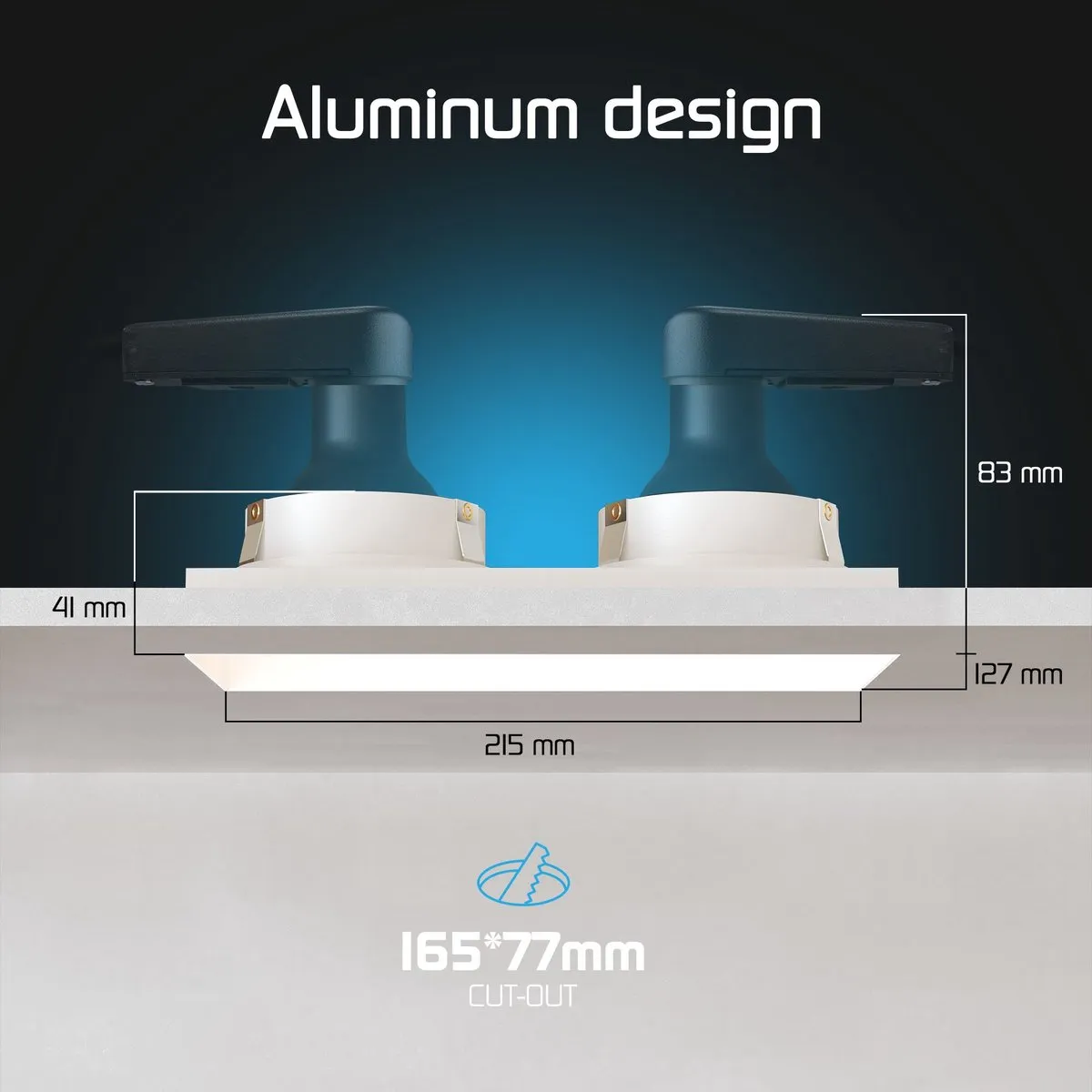 LEDVION Trimless LED Inbouwspot 130x130mm - Wit - 3W - 2700K