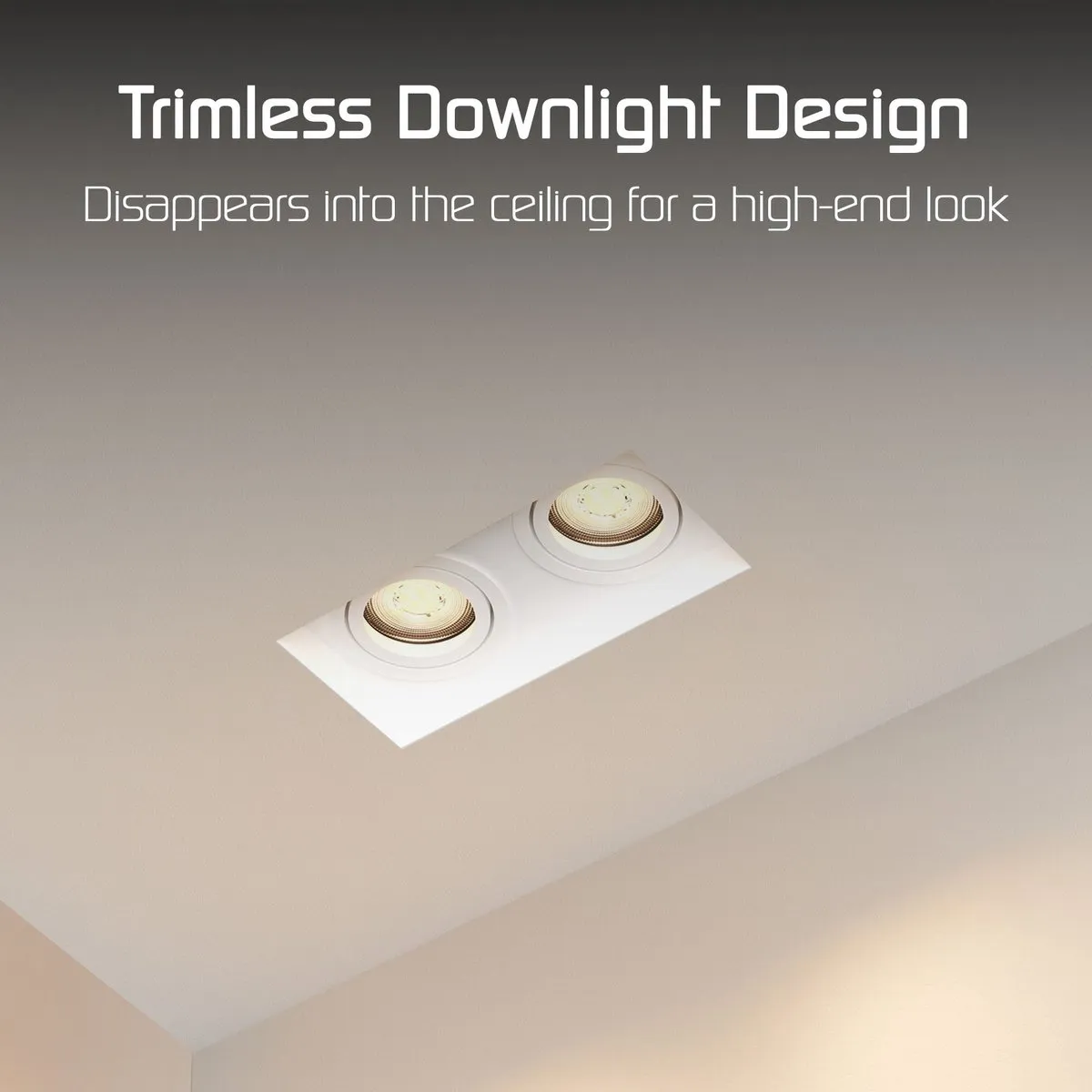 LEDVION Trimless LED Inbouwspot 130x130mm - Wit - 3W - 2700K