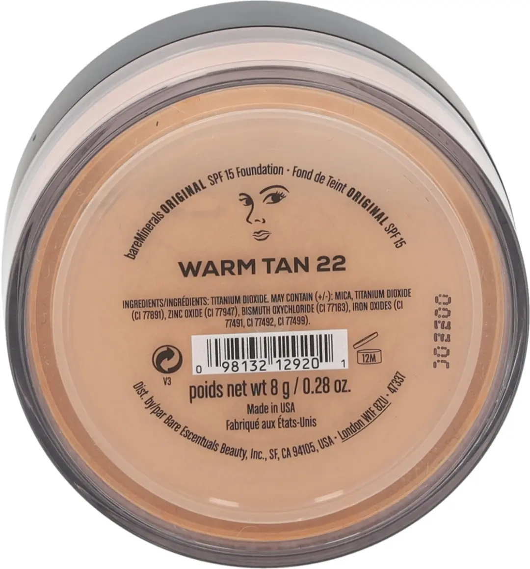 Bareminerals Original Foundation #22 Warm Tan 8g