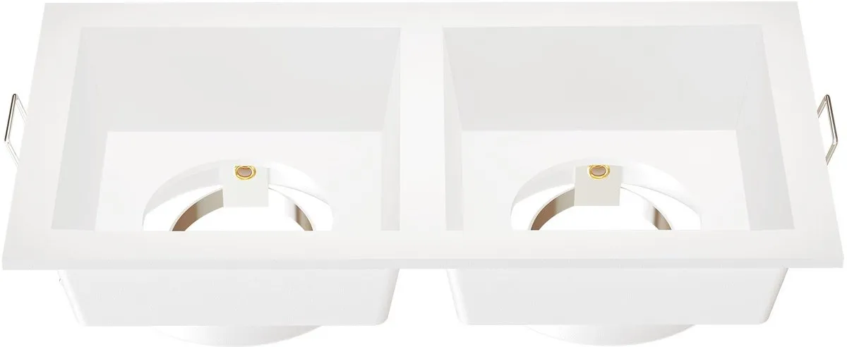 Ledvion LED Inbouwspot Dubbel Vierkant 162x85mm GU10
