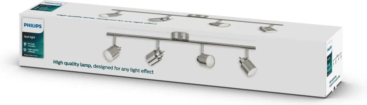Philips Meranti Opbouwspot 4-Lichts - Nikkel