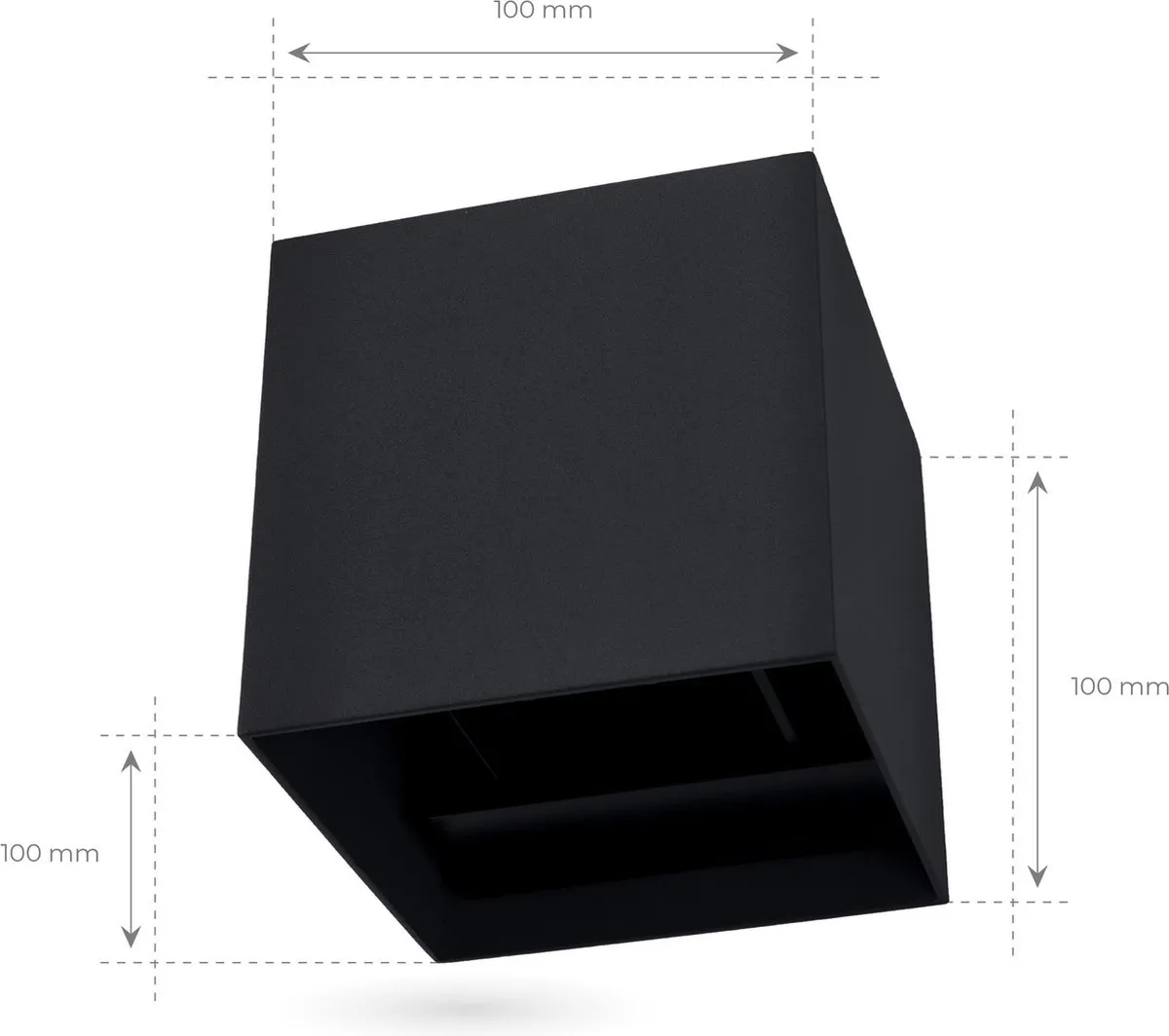 Ledvion SMART LED Wandlamp Nevada IP54 - RGBW - Zwart