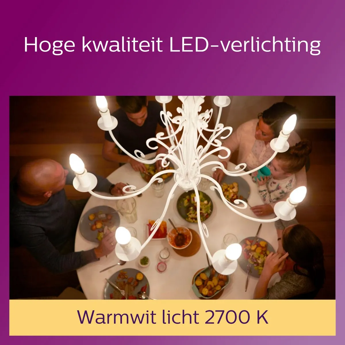 Philips LED Kaarslamp E14 Warmwit 2.2W - 2 Stuks
