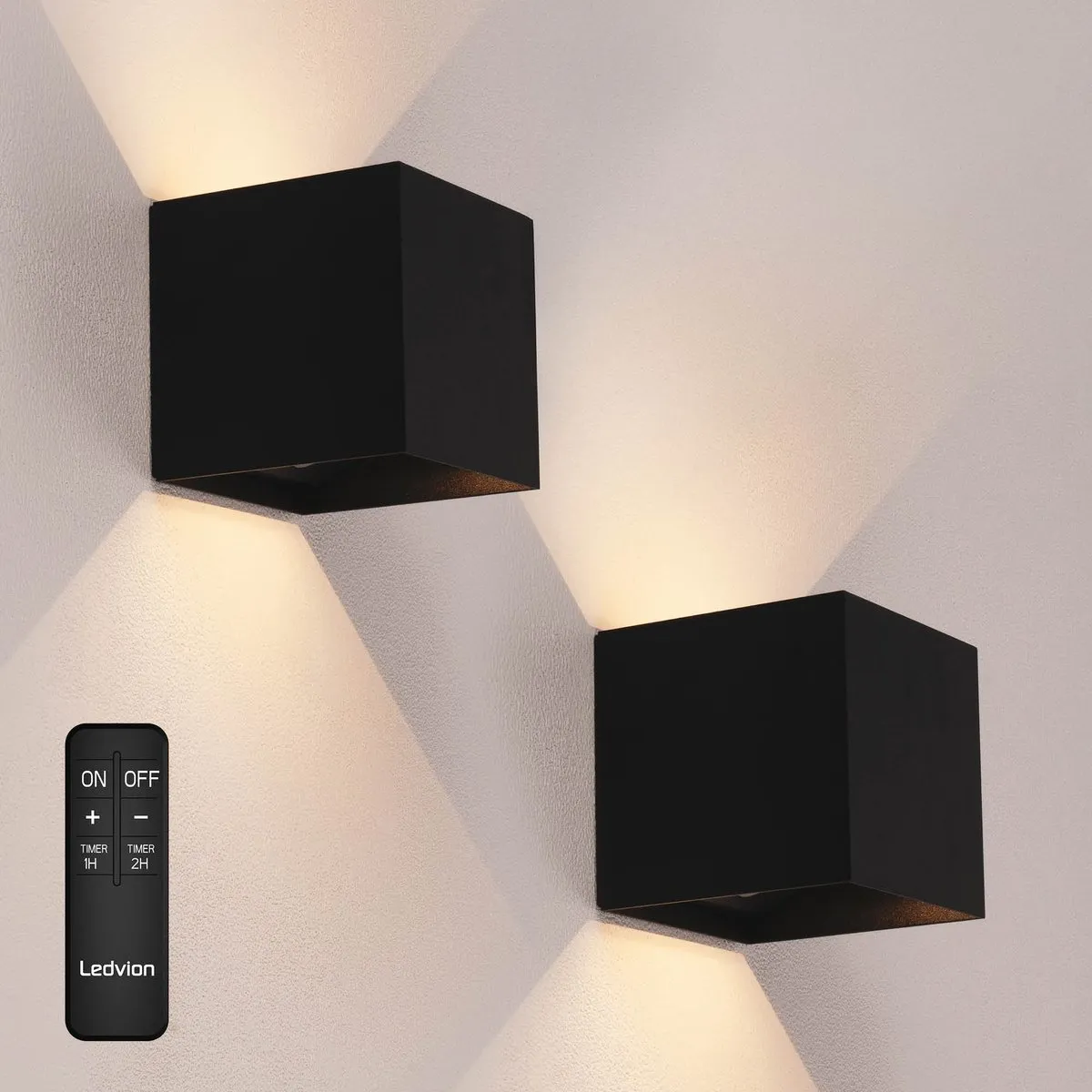 Ledvion USB Wandlamp 2x Zwart