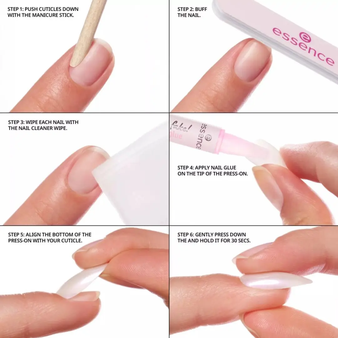 Essence What the Fake! Press-On Nagels 04 BARE WHITE - afbeelding 3 van 5