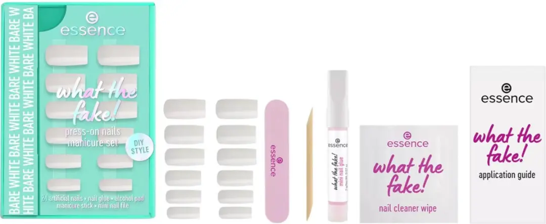 Essence What the Fake! Press-On Nagels 04 BARE WHITE - afbeelding 5 van 5