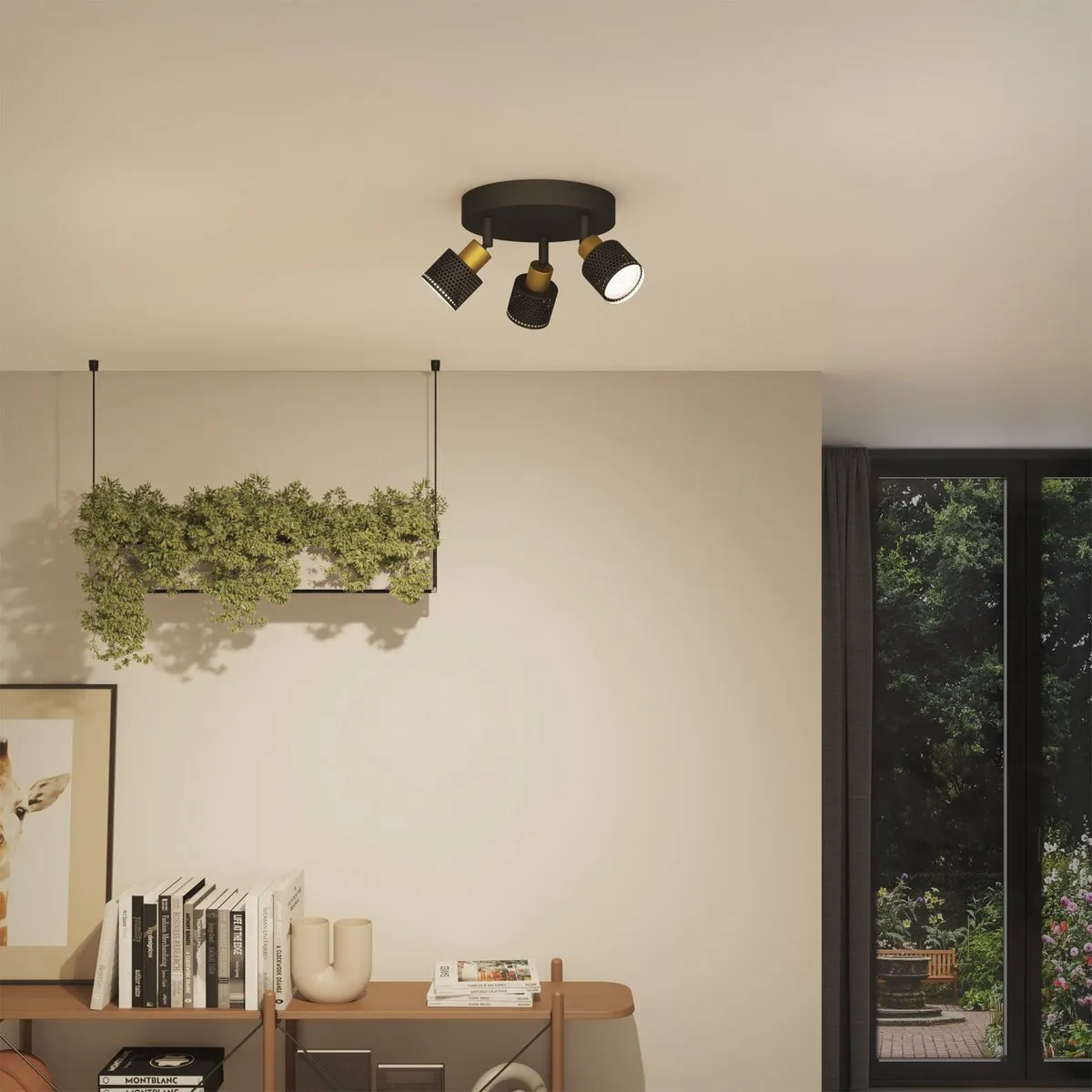 Philips Niall Opbouwspot Zwart/Goud - 3x GU10 Warmwit - afbeelding 6 van 6